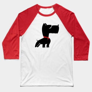 Black Scottie Baseball T-Shirt